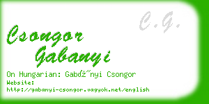 csongor gabanyi business card